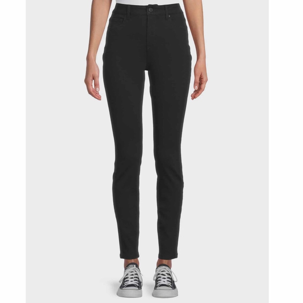 Time and True High Waisted Black Skinny Jeans Size 16
